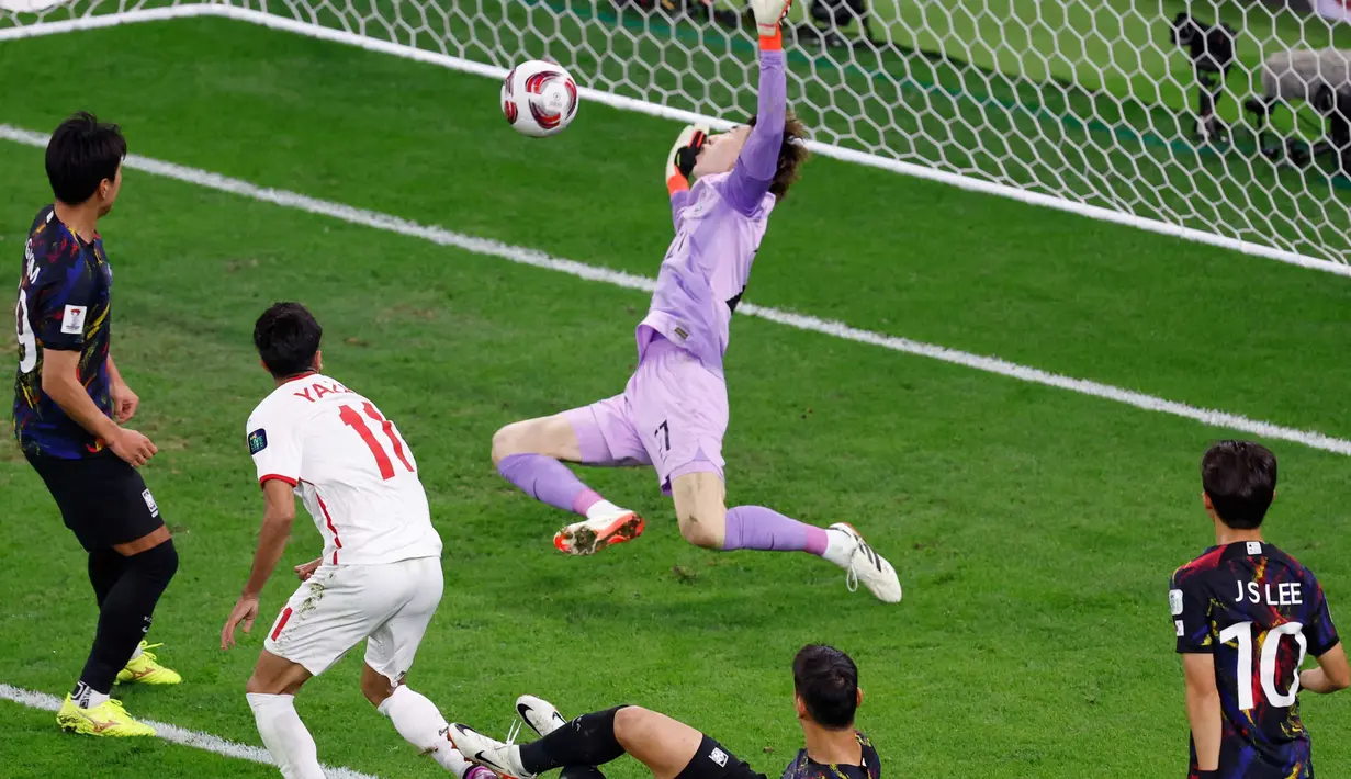 Yordania menang 2-0 atas Korea Selatan. (KARIM JAAFAR/AFP)