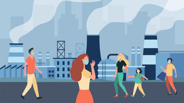 Ilustrasi polusi udara