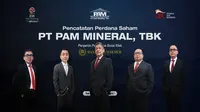 Pencatatan saham PT PAM Mineral Tbk pada Jumat, (9/7/2021) (Dok:BEI)