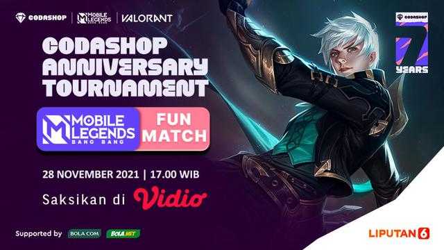 Saksikan Live Streaming Fun Match Codashop Anniversary Mobile Legends di Vidio