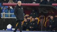 Pelatih AS Roma, Jose Mourinho. (AP Photo/Andrew Medichini)