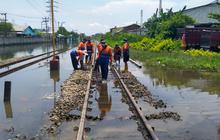 Antisipasi Banjir, Jalur Rel Perlintasan Kaligawe Semarang Ditinggikan 30 cm