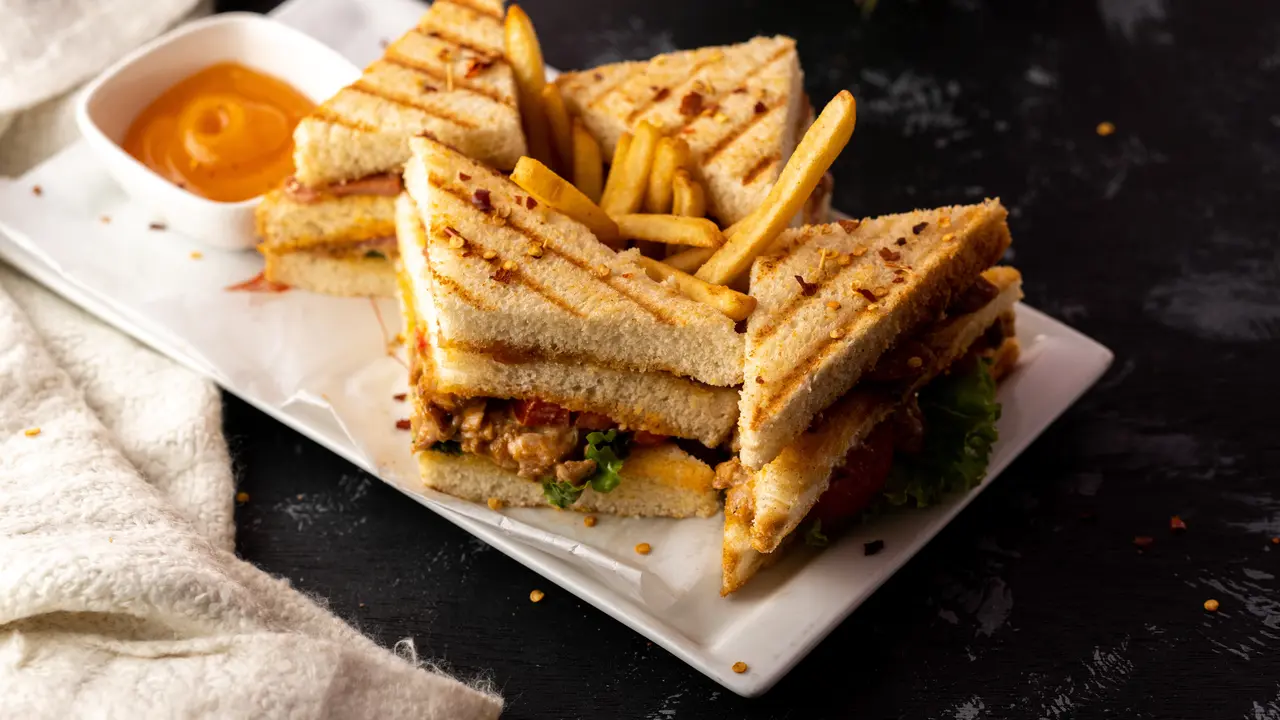 Ilustrasi chicken sandwich