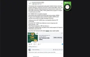 Deretan Hoaks BLT UMKM Beredar di Media Sosial, Simak Faktanya