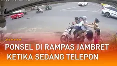 Terekam CCTV detik-detik ponsel ibu-ibu dirampas jambret. Kejadian itu terjadi di pinggir Jalan Raya Chairil Anwar, Bekasi Timur.