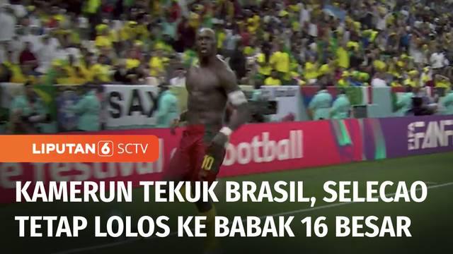 Kamerun secara mengejutkan mengalahkan Brasil pada laga terakhir Grup G. Meski kalah dari Kamerun, Brasil tetap lolos ke babak 16 besar dengan status sebagai juara grup.