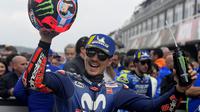 Maverick Vinales sangat puas dengan hasil tes di pramusim MotoGP Sepang (JOSE JORDAN / AFP)