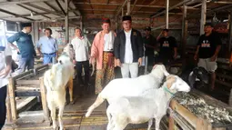 Ridwan Kamil menemui Himpunan Pedagang Kambing Tanah Abang dan tokoh masyarakat setempat untuk melakukan audiensi di tengah pasar kambing. (merdeka.com/Arie Basuki)