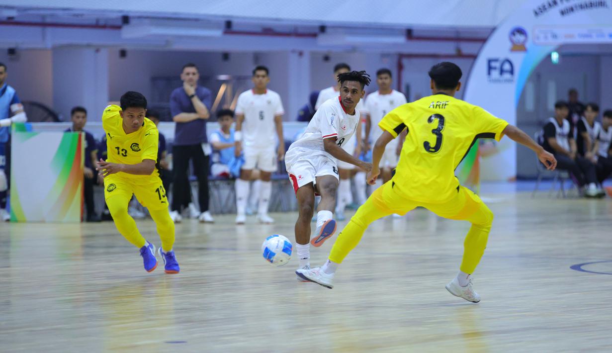 Timnas Futsal Indonesia kembali meraih kemenangan di laga keduanya di Piala AFF Futsal 2026, Selasa (7/4/2026). Bermain di Nonthaburi Sports Complex Gymnasium, Thailand, Timnas Futsal Indonesia menang 1-0 atas Malaysia. (Dok. FFI)