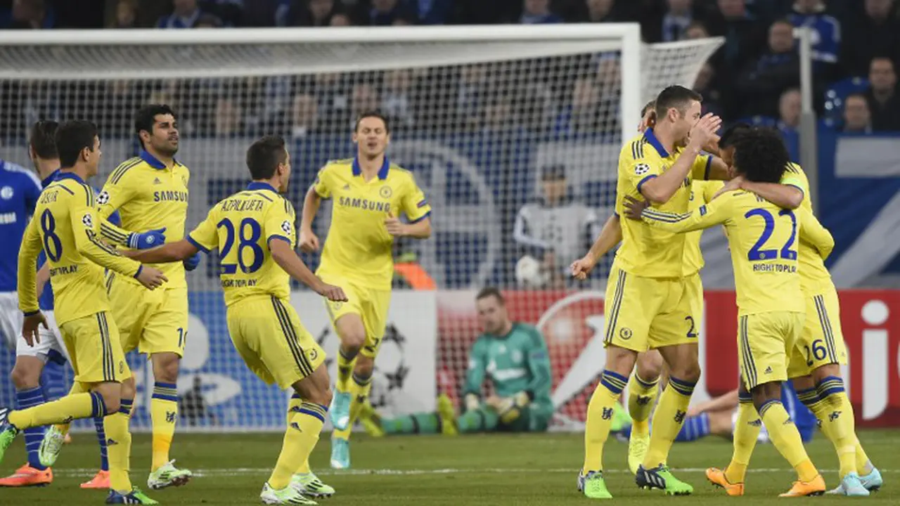 Selebrasi Chelsea atas Gol ke Gawang Schalke