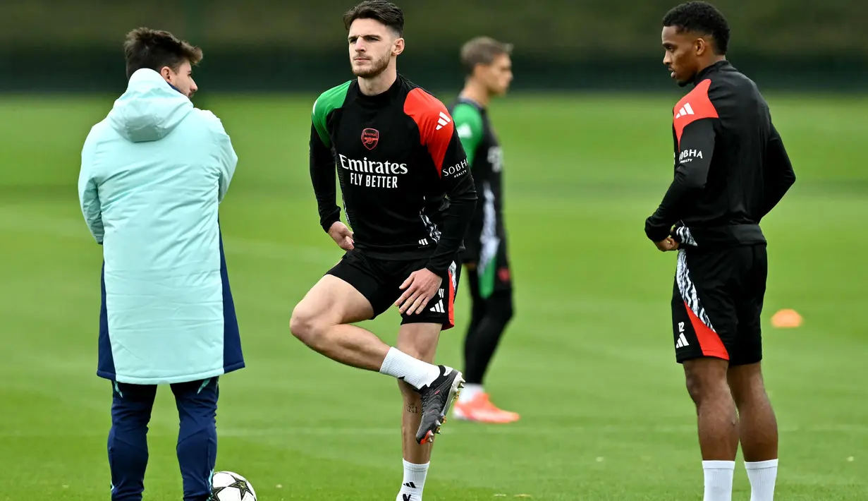 Pada pertandingan kali ini, Arsenal memiliki modal penting usai menumbangkan Leicester City 4-2 pada pekan ke-6 Liga Inggris 2024/2025. (Glyn KIRK/AFP)