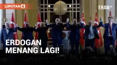Presiden Turki Recep Tayyip Erdogan berhasil memenangkan pemilihan presiden yang digelar 28 Mei 2023. Ia menang dengan Raihan 52 persen suara mengalahkan Kemal Kilicdaroglu yang mengantongi 47,86 persen suara.