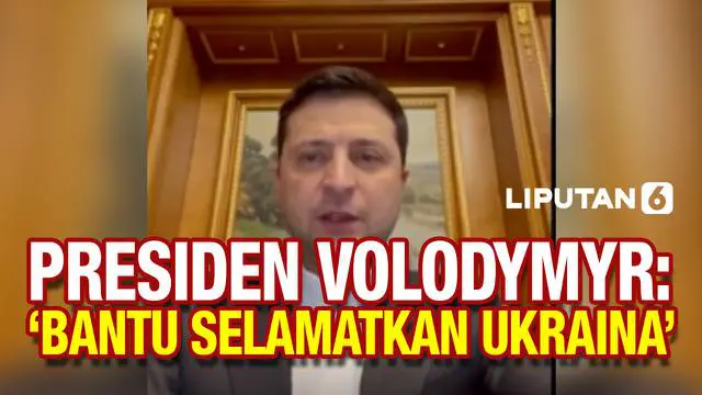 Presiden Ukraina Volodymyr Zelenskyy manyatakan aksi argresi Rusia sebagai upaya menghancurkan Ukraian. Ia pun meminta para pemimpin dunia membantu selamatkan Ukraina.