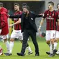 Pelatih AC Milan, Gennaro Gattuso, menyebut penampilan buruk Hakan Calhanoglu jadi salah satu penyebab kekalahan 1-3 atas Juventus. (AP Photo/Antonio Calanni)