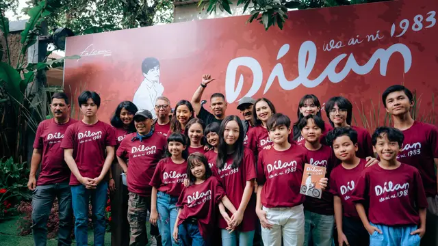 Konferensi pers film Dilan 1983: Wo Ai Ni di Jakarta Selatan, Sabtu, 27 Januari 2024. (Foto: Dok. Falcon Pictures)