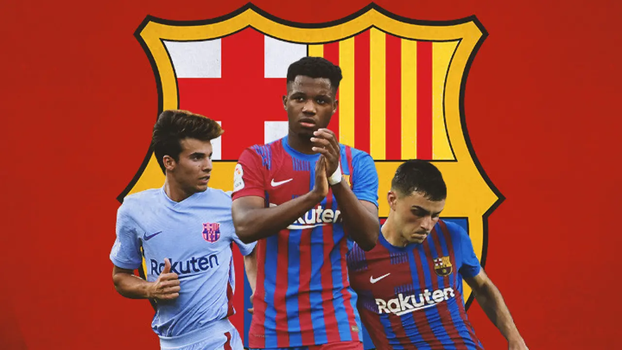Barcelona - Riqui Puig, Ansu Fati, Pedri