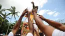 Kematian dalam sudut pandang umat Hindu sesungguhnya hanya raga. Sedangkan roh atau atma tidak. (AFP/Sonny Tumbelaka/wwn)