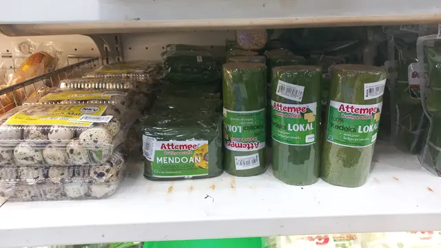 Produk Attempe yang dijual di salah satu supermarket di Kota Yogyakarta