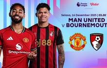 Saksikan Siaran Langsung Liga Premier Pekan ke-16: Manchester United vs Bournemouth, Tayang di Vidio