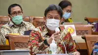 Rapat kerja Menteri Kesehatan RI Budi Gunadi Sadikin dengan Komisi IX DPR RI di Gedung DPR RI Jakarta pada 12 Januari 2021. (Dok Kementerian Kesehatan RI)