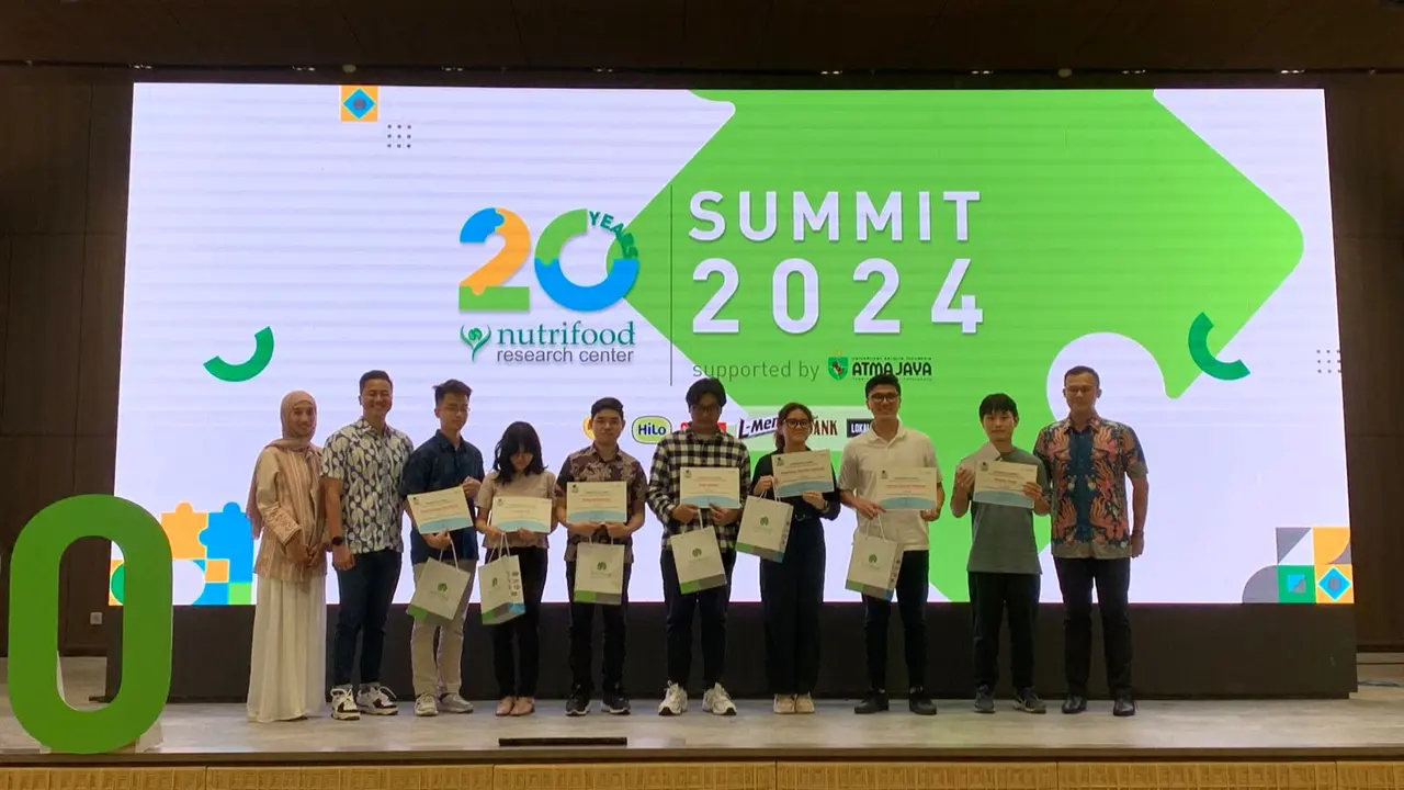 Nutrifood Research Center (NRC) menggelar NRC Summit 2024, konferensi pada bidang ilmu kesehatan dan nutrisi, pameran hasil penelitian, serta puncak rangkaian kompetisi NRC Fellowship dan NRC Student Bootcamp 2023.