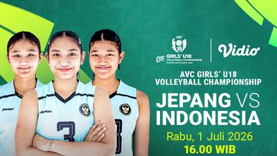 Ujian Generasi Muda Voli Putri Indonesia: AVC Girls’ U18 Volleyball Championship - Jepang vs Indonesia di Vidio