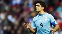 2. Luis Suarez (Uruguay), mantan striker Liverpool ini tampil pada Olimpiade London 2012. Namun bomber Barcelona itu gagal mencetak gol dan Uruguay tersingkir pada babak penyisihan. (AFP/Adrian Dennis)