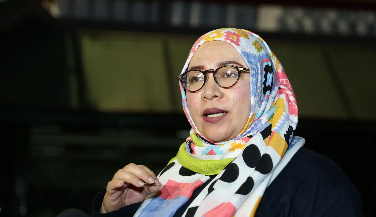 "Sampai rumah pasti ngapalin lirik lagi," tutur istri Anto Hoed yang akan membawakan lagu berjudul Seperti Itu. (Galih W. Satria/Bintang.com)