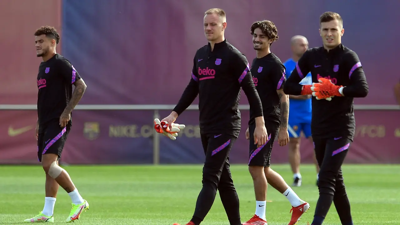 Latihan Barcelona Jelang vs Bayern Munchen
