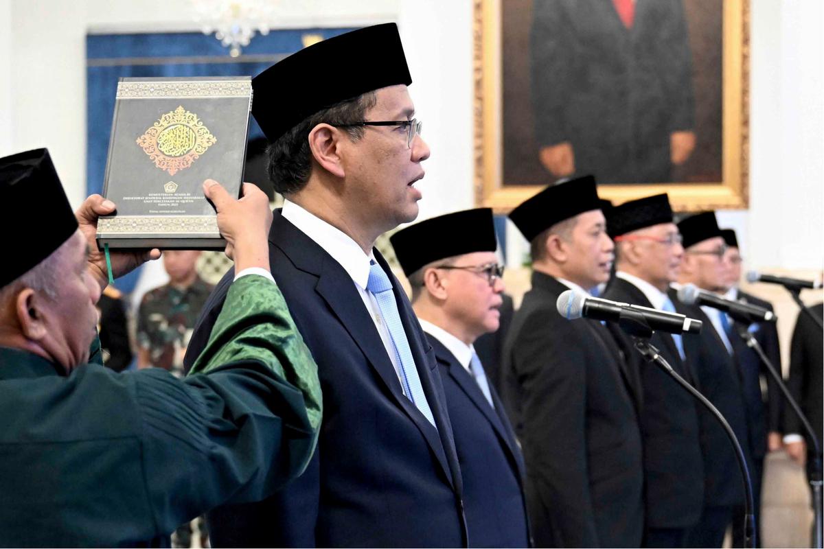 FOTO: Presiden Prabowo Lantik Menteri Baru di Kabinet Merah Putih, Purbaya Yudhi Jadi Menkeu