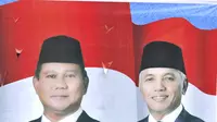 Spanduk Prabowo Subianto-Hatta Rajasa. (Antara Foto)