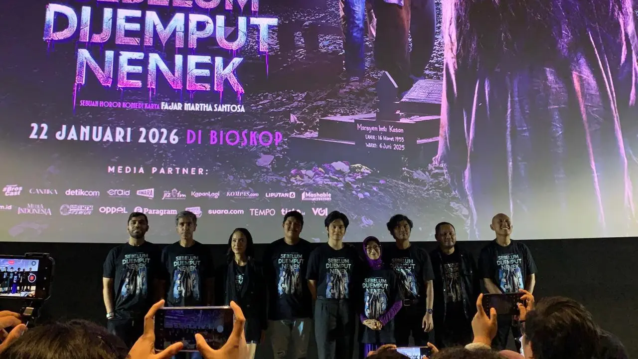 Acara Press Screnning dan Press Conference film Sebelum Dijemput Nenek di Jakarta pada Rabu (14/1/2026) (dok.Zikrah Nur Amalah/Liputan6.com)
