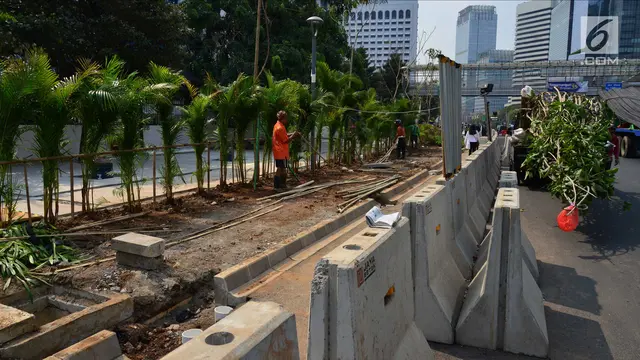 Percantik Jakarta, Jalur Pedestrian Jalan Sudirman Ditanami Pohon
