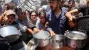 Kantor Perserikatan Bangsa Bangsa untuk Koordinasi Urusan Kemanusiaan (OCHA) mengatakan, mitra-mitra kemanusiaannya terus memperingatkan risiko kelaparan di Gaza yang berada di level kerentanan pangan akut. (Omar AL-QATTAA/AFP)
