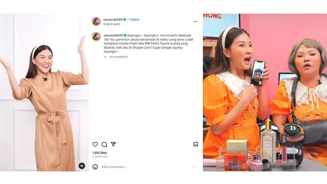 24 Jam Nonstop di Shopee Live, Ruben Onsu, Sarwendah hingga Aurel Pecahkan Kemeriahan Puncak Kampanye 9.9 dan Raih Keuntungan Fantastis