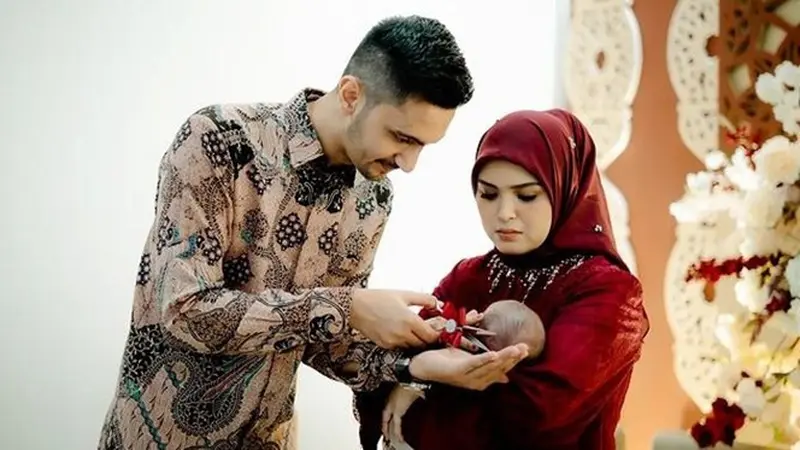 6 Momen Aqiqah Baby Omar Anak Kedua Vebby Palwinta dan Razi Bawazier, Penuh Bahagia