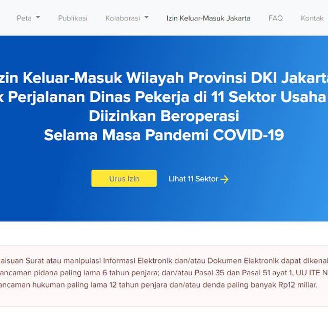 Palsukan Izin Keluar Masuk Jakarta Bisa Dipenjara Hingga