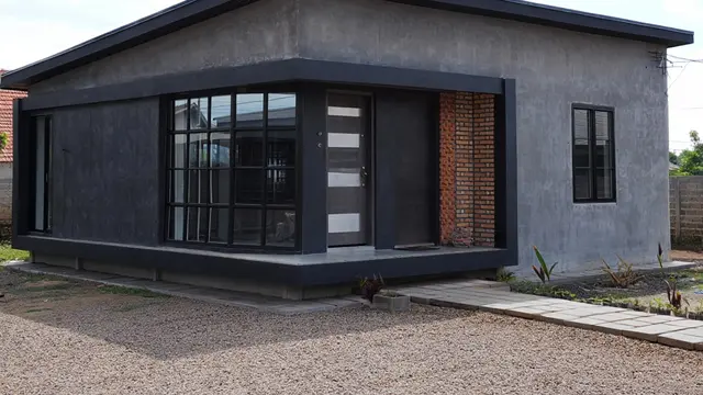 Desain Rumah 1 Lantai Budget Rp 100 Juta dengan Atap Dak (AI)