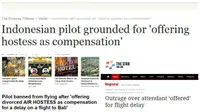 Kasus desahan di kokpit maskapai penerbangan Lion Air ternyata tak hanya marak diberitakan oleh Tanah Air.