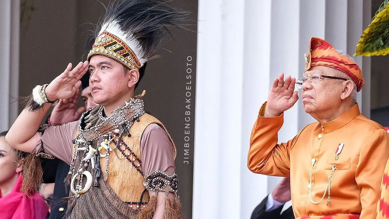 Adu Gaya Presiden Jokowi-Prabowo Subianto Vs Wakil Presiden Ma’ruf Amin-Gibran Hadiri Upacara HUT ke-79 RI di Istana Berbeda
