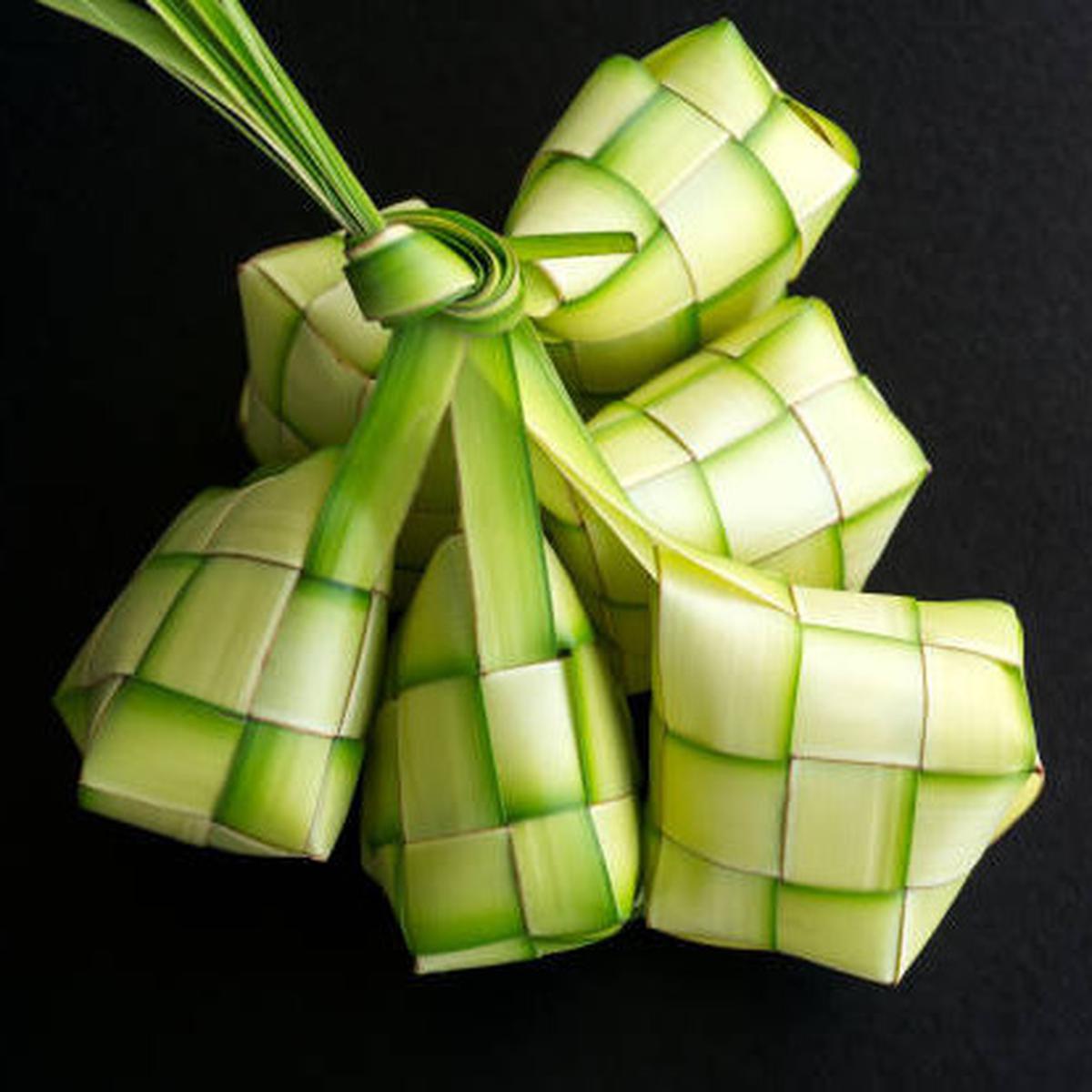 ilustrasi tellasan topak ketupat lebaran/freepik