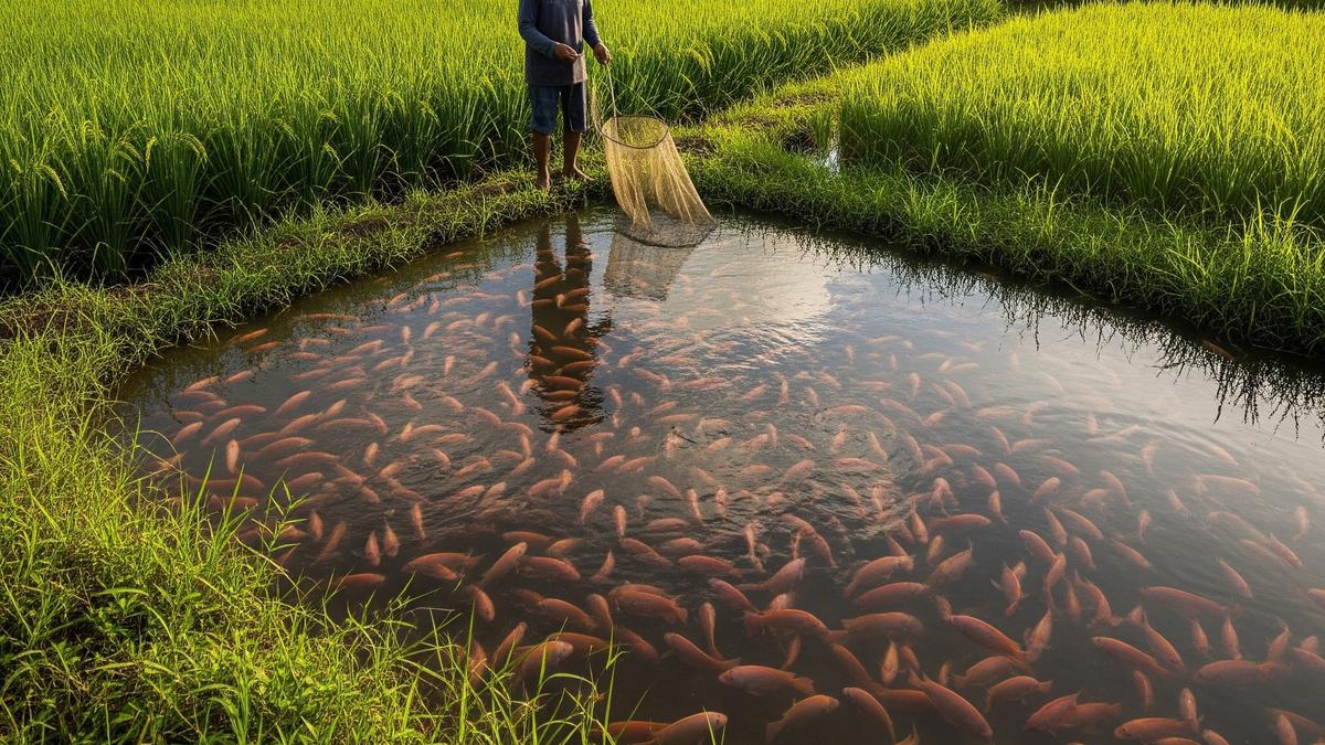 7 Ide Ternak Ikan dan Sawah dalam Satu Lahan, Panen Padi dan Ikan Sekaligus