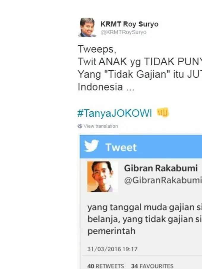 Dibully Karena Tanggapi Akun Palsu Gibran, Ini Jawaban Roy Suryo!
