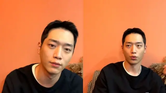 Seo Kang Joon sebelum berangkat wamil. (Tangkapan layar Instagram Live Seo Kang Joon via Soompi)