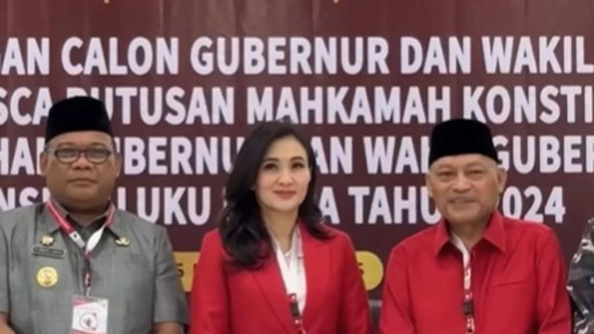 Sherly Tjoanda Hadiri Penetapan Gubernur Maluku Utara, Cantik dengan Baju Merah