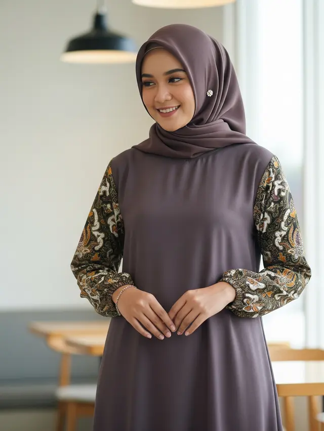 Model Gamis 3 Dunia (Image by Gemini AI)