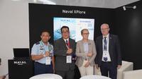 Hariff Dipa Persada asal Indonesia dan Naval Group, perusahaan pertahanan maritim dan produsen kapal selam Scorpene asal Prancis, meneken Nota Kesepahaman (MoU) untuk memperkuat sektor kelautan Indonesia. (Liputan6.com/Muhammad Raditya Priyasmoro)