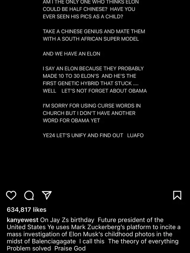Kanye West (Foto: Instagram @kanyewest)