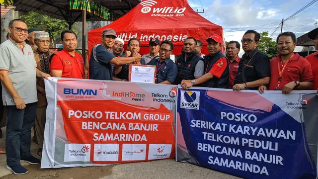BUMN beri bantuan ke korban banjir di Samarinda.