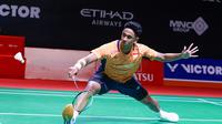 Tunggal putra Indonesia Alwi Farhan lolos ke semifinal Indonesia Masters 2026 setelah menang atas Yushi Tanaka dari Jepang dengan straight game 22-20 dan 21-16 di Istora Gelora Bung Karno, Senayan, Jakarta, Jumat (23/1). (foto: PBSI)